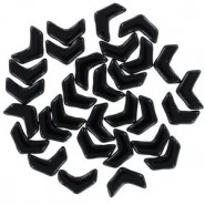 Chevron Duo Beads 10x4mm - Jet